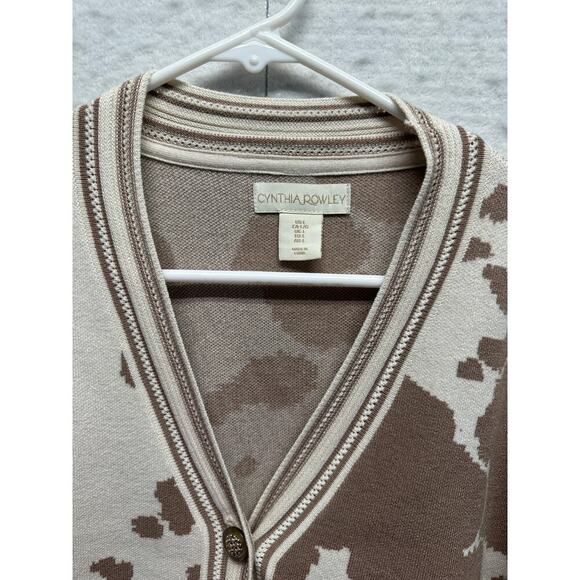 Cynthia Rowley NWT Women Cardigan Button Up Sweater L Thick and Soft! Career - Picture 3 of 11